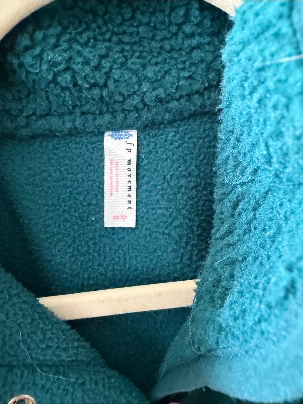 FP Movement by Free People Teal Sherpa Fleece Jacket - Picture 2 of 3